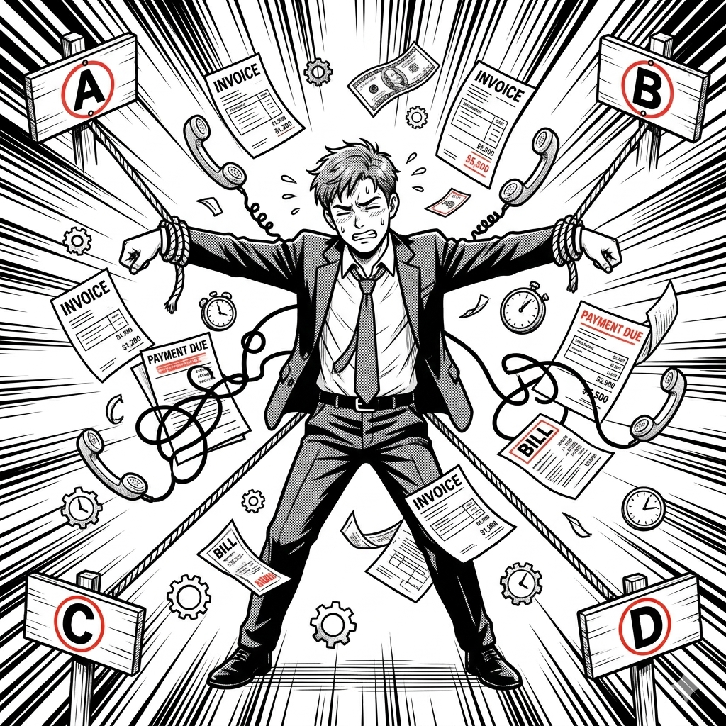 外注先がバラバラ